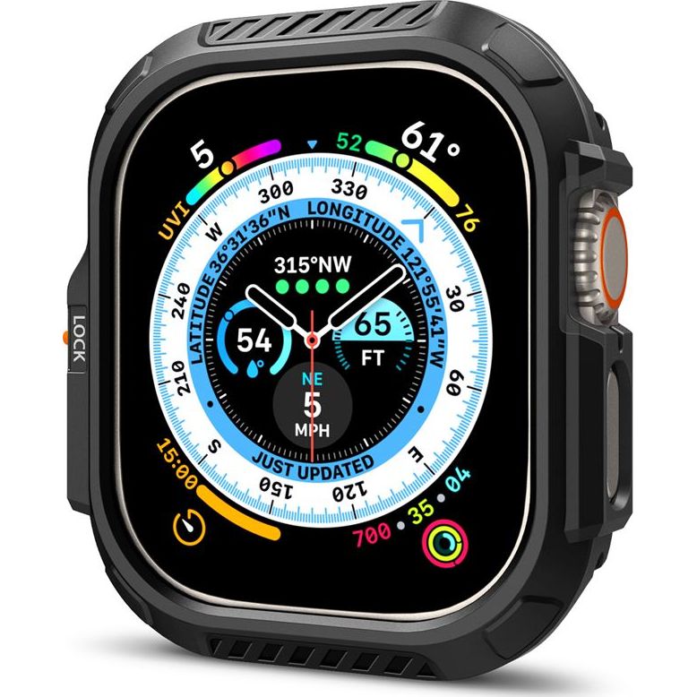 Etui Spigen Lock Fit do Apple Watch Ultra 2/1 49 mm, czarne